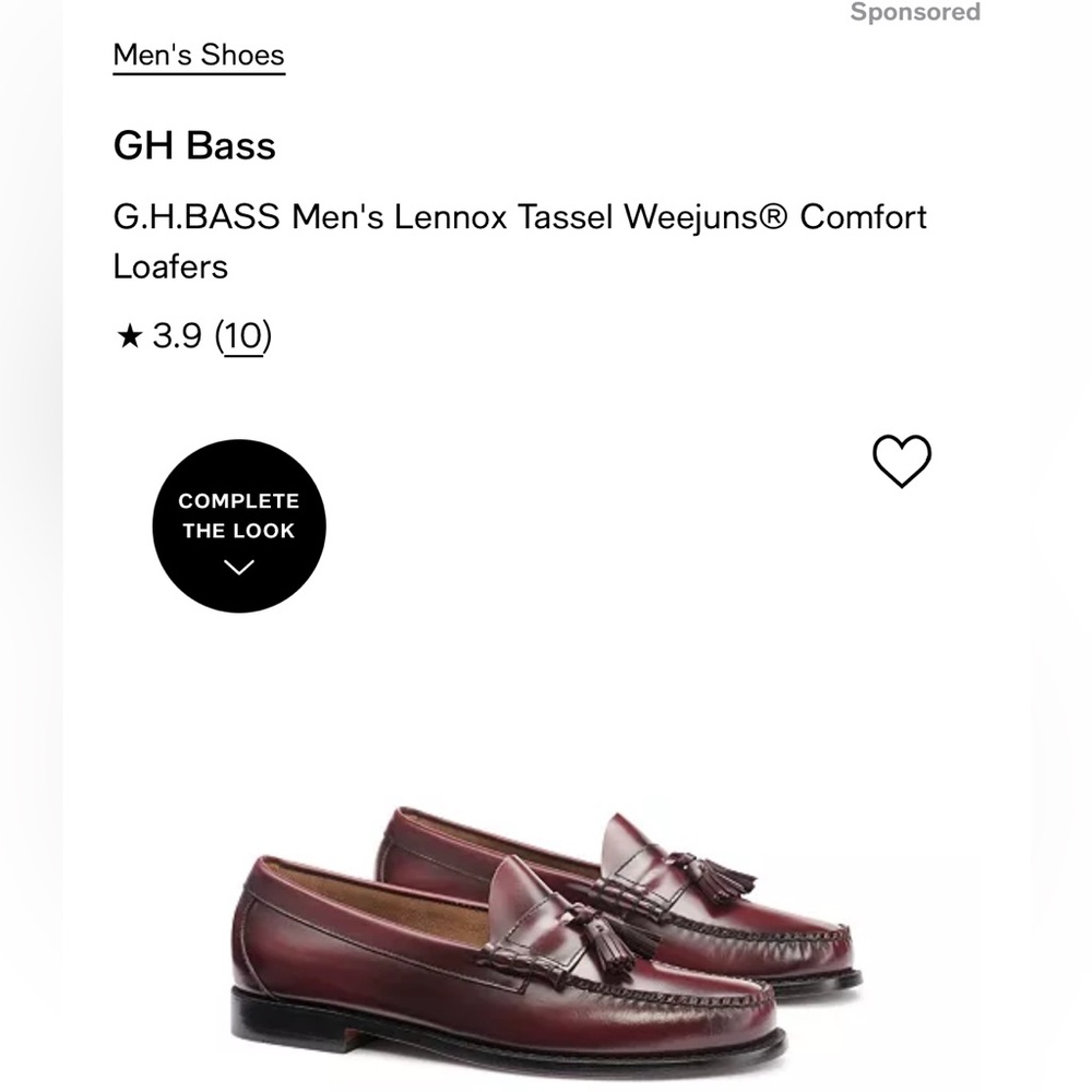 Bass Men's Burgundy Tassel Loafers